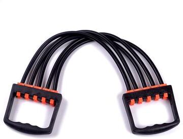 Healfit Counter Yoga 5 Resistance Bands, Fitness Cable Rope, Sport Chest Expander Puller For Home Workout Exercise black