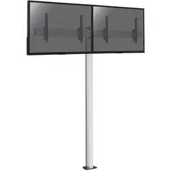 KIMEX - Standfuß für 2 TV-Bildschirme 43'' - 49'' - Höhe 240cm - Zum Anschrauben - Neigbar