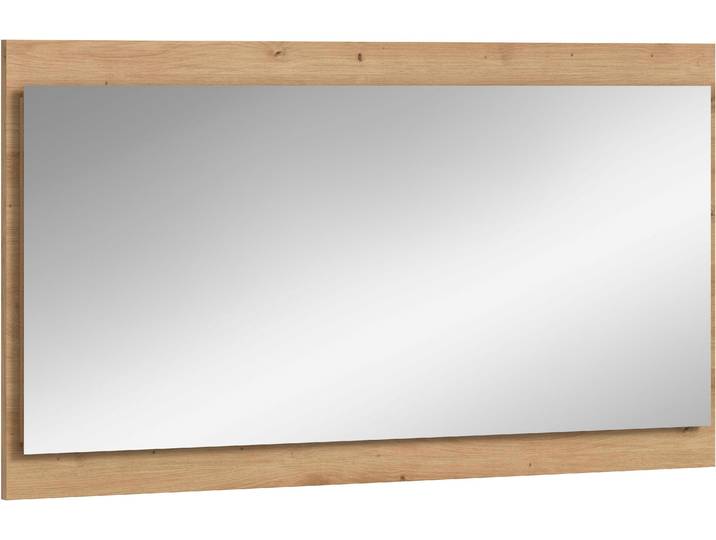 Wandspiegel HOME AFFAIRE EVRID, Breite 110 cm, Rahmenoptik, farblich abgesetze Trägerplatte , braun (artisan oak nb), B:110cm H:60cm T:6cm, Spiegelglas, Spiegel, Wandspiegel, Spiegel, Garderobenspiegel, Flurspiegel, Dielenspiegel, Spiegelpaneel