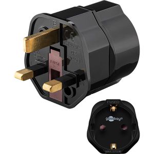 Goobay Reiseadapter 45352 schwarz, EU nach England