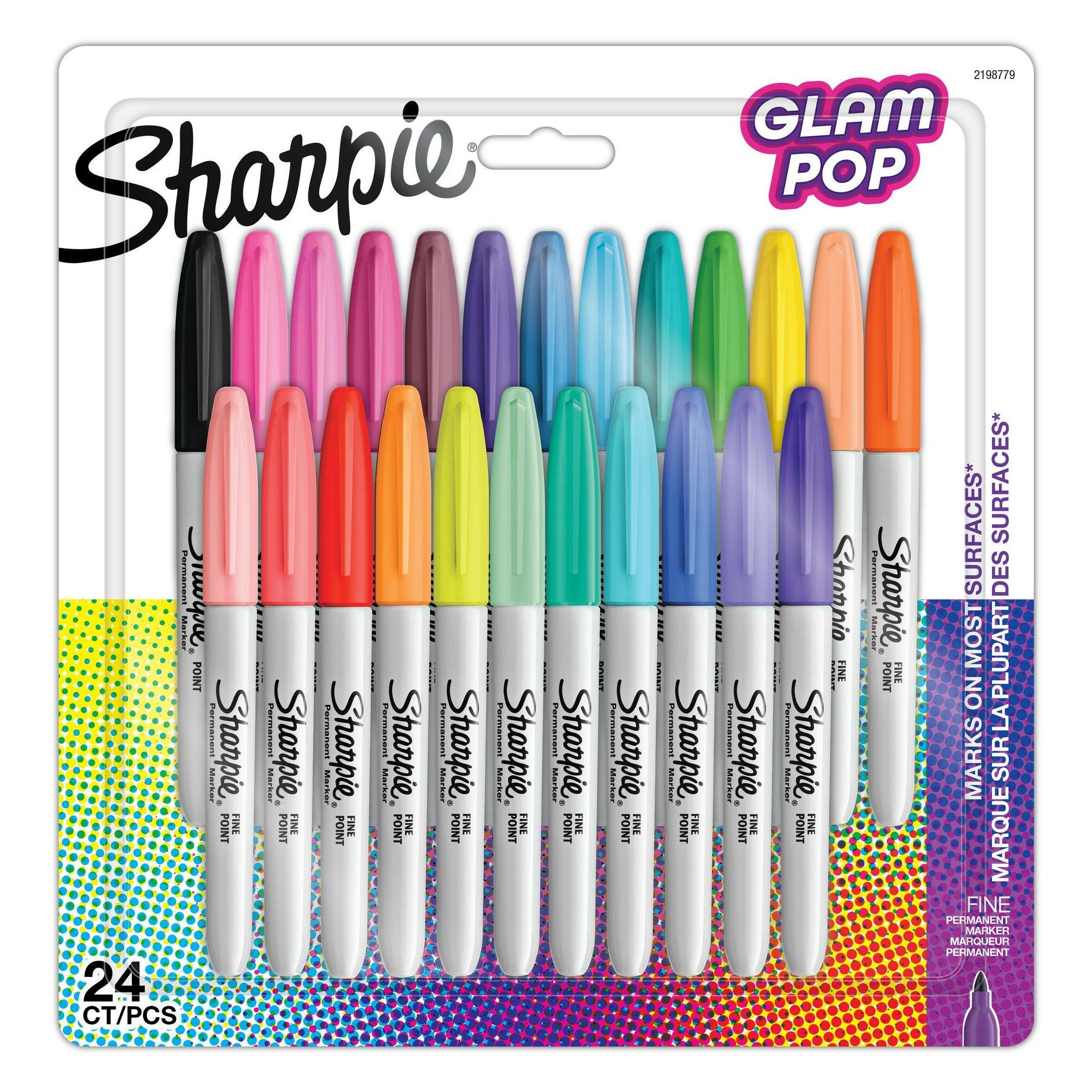 Newell Sharpie - Permanent Marker Fine Glam Pop 24-Blister (2198779) (24x) (2198779)