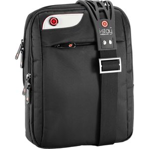 i-stay Tablet-Tasche is0101 bis 10,1 Zoll, zum Umhängen, Tablet-Organizer, Nylon, schwarz wasserabweisend