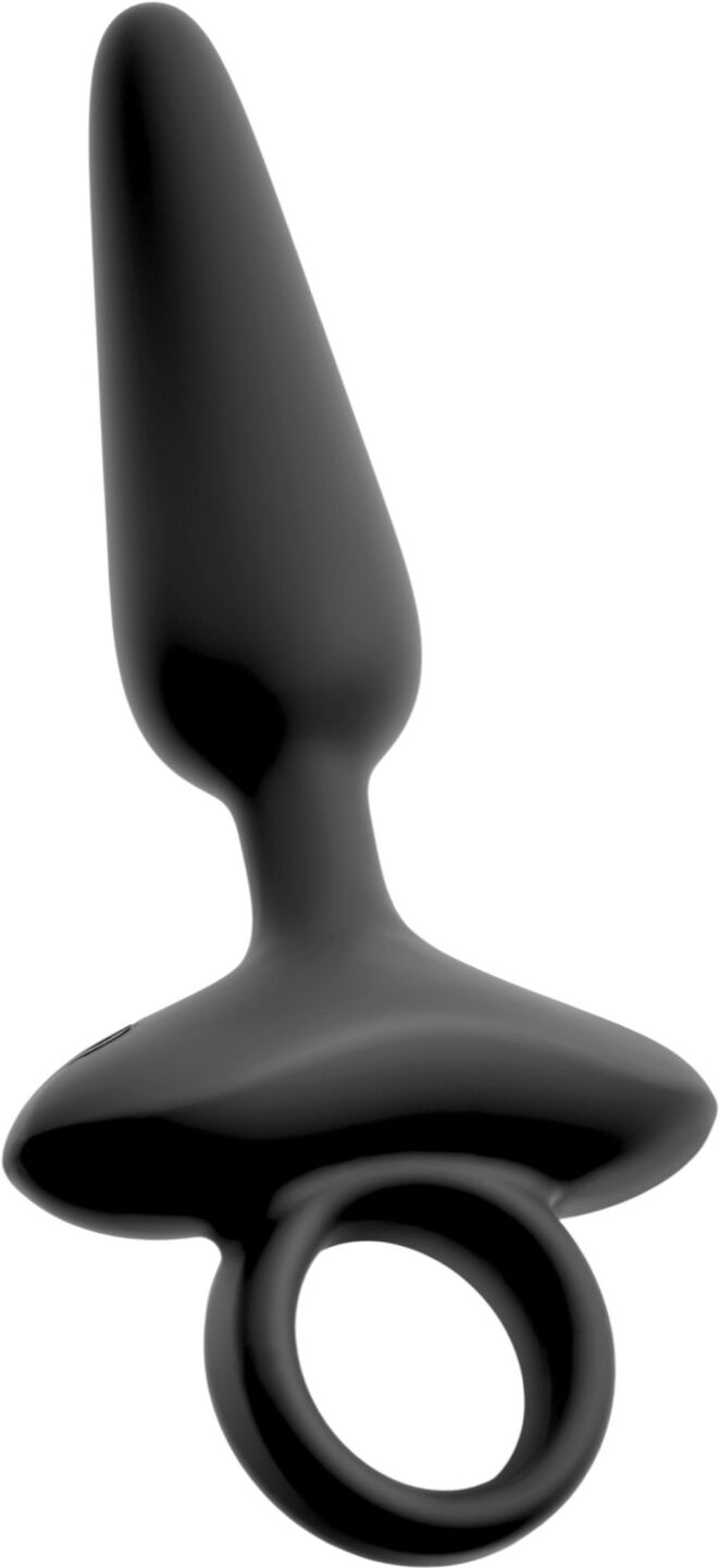 Anos - Vibratorisk Analplug Med Håndtag - Sort
