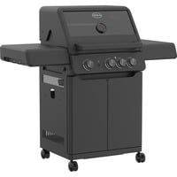 Gasgrill ALLFLAME Peer 3 schwarz, CRISPZONE (bis 450 °C), Vario+ Grillrostsystem