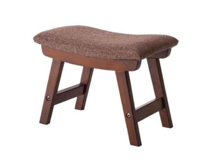 DANNMPX Sitzhocker Wohnzimmer Holz-Fußhocker Hat Vier rutschfeste Abstandshalter for Wohnzimmer Und Schlafzimmer Zusätzliche Sitzplätze(Brown)