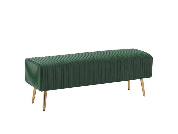 Banquette design en velours vert émeraude PATERSON