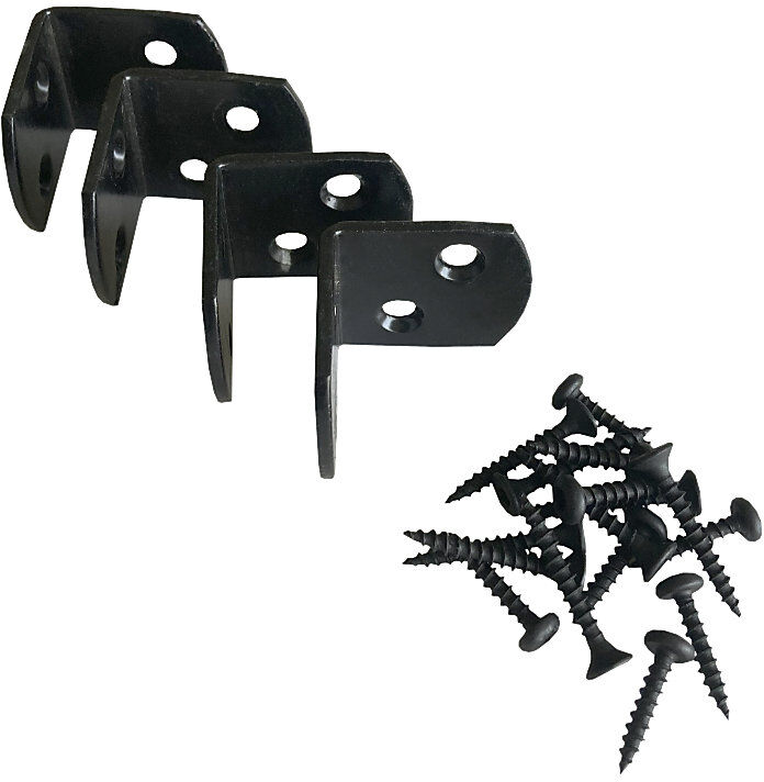 kaiserkraft L-Beschlag, HxBxT 3 x 25 x 37 mm, schwarz