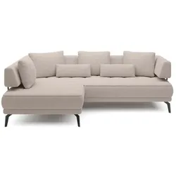 Ecksofa Giotto Stoff Grau Hellgrau