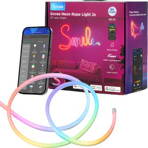 Govee Lichtschlauch Neon Strip Light, LED, weiß + farbig, für innen, 230 V, App-fähig, dimmbar, 4 m