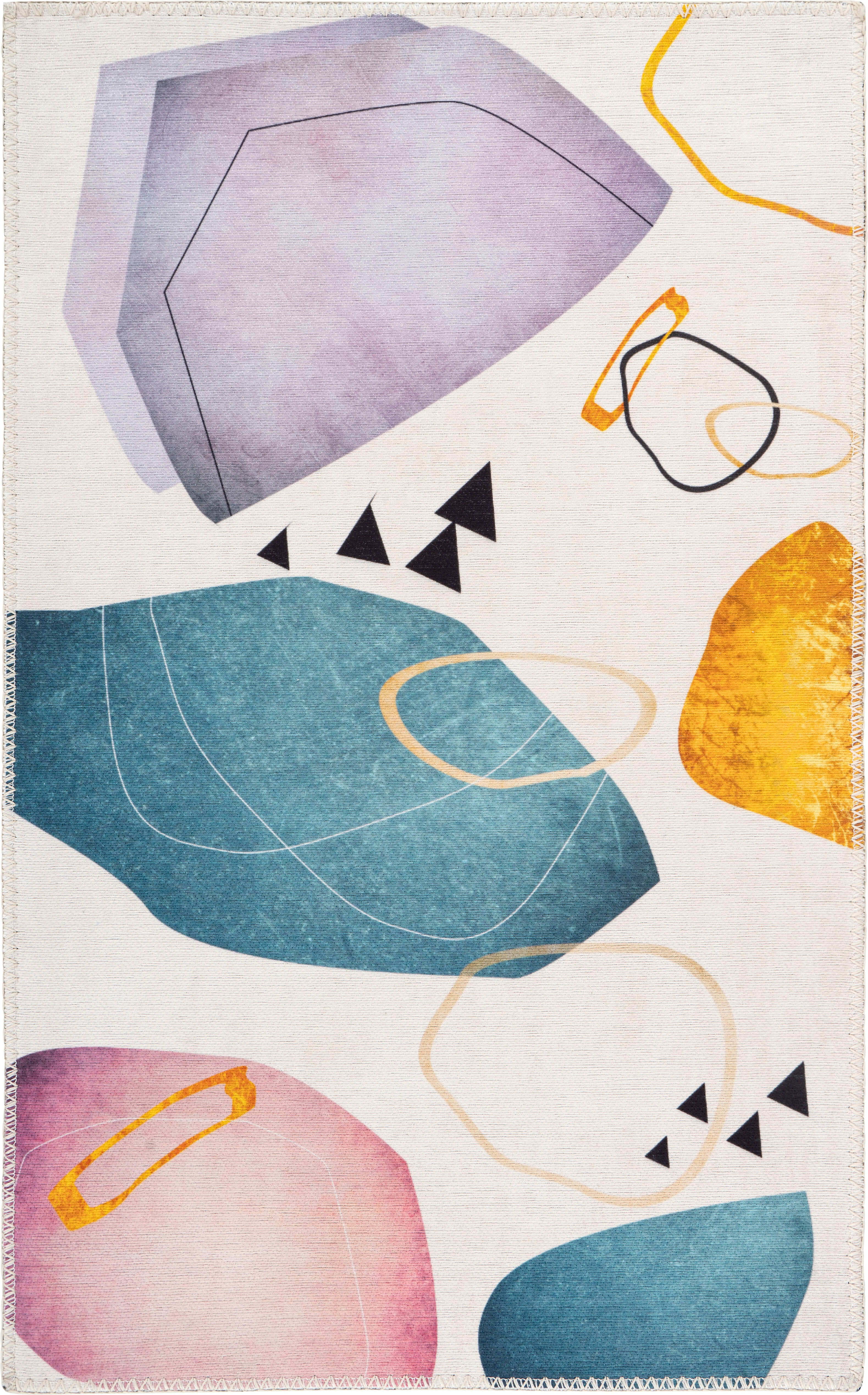 Teppich ARTE ESPINA "Picassa 200", bunt (multi), B:160cm H:5mm L:230cm, Polyester, Teppiche, Teppich multi B : 160cm 1 Stk., 5mm, L: 230cm