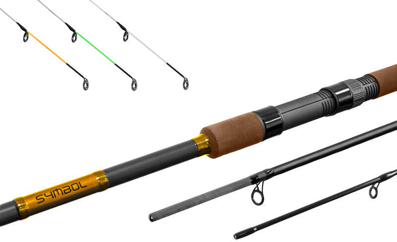 Canne Feeder Delphin SYMBOL feeder 2 / 3 pcs 360cm/140g Gray, Beige, Silver 360cm/140g