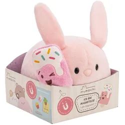 NICI Kuscheltier Hase Pibu mit Magnet 13cm - rosa|weiß