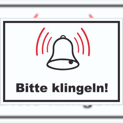 HB-Druck Bitte klingeln Aufkleber A8 (52x74mm)
