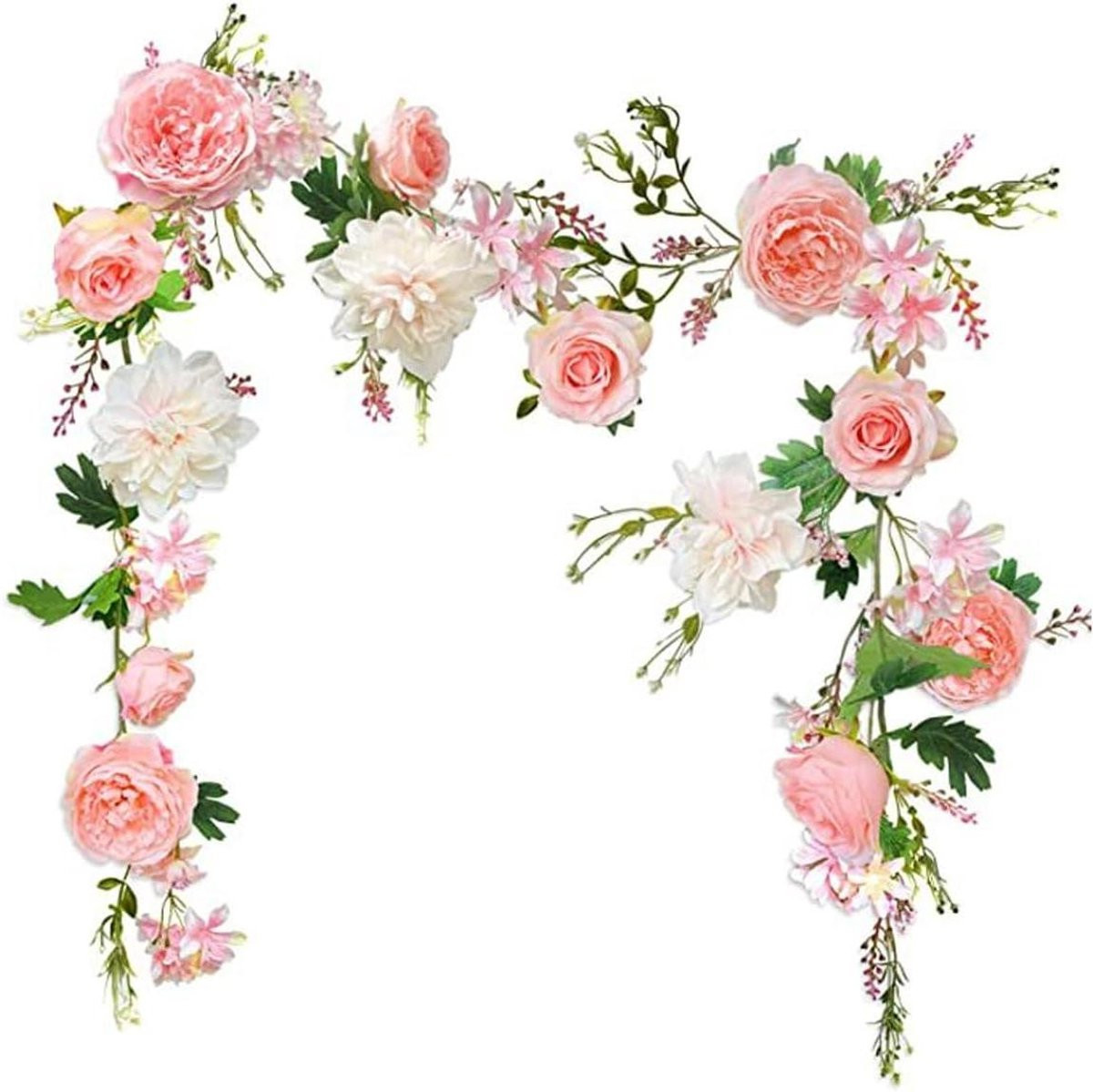 Rozenslinger Kunstbloemen - Roze Zijden Ranken - 18 Meter