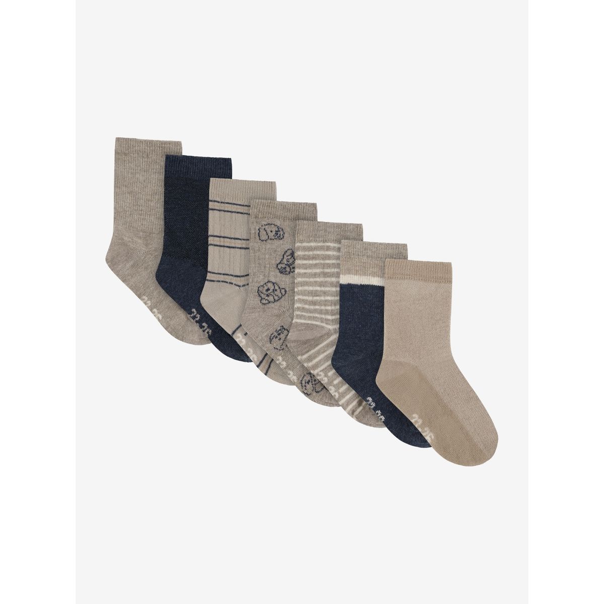 Minymo Socks w.pattern (7-pack ) blue nights (793) 19\22 6783-793-19\22