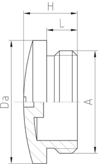 Jacob Vis de fermeture PA M40x1,5 7035 plastique (10.4015PA7035)
