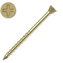 Schraube für zementgebundene Spanplatten, Senkkopf, PH 2, Teilgewinde, Stahl gelb verzinkt, 4,2 x 45 mm
