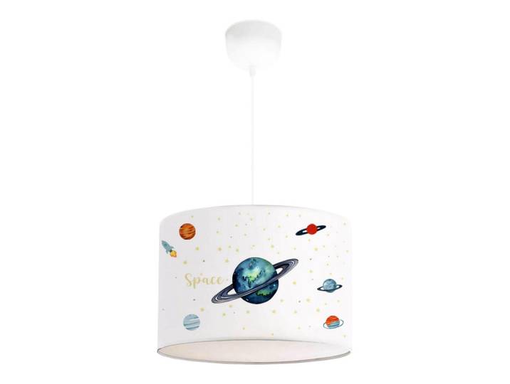 lux.pro Kinderhängeleuchte Rugby, Blau, Rund, E27, 28x70x28 cm, Lampen & Leuchten, Kinderzimmerlampen