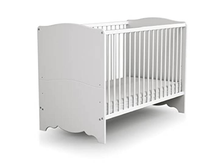 AT4 - Babybett MARELLE Holz Weiß 60 x 120