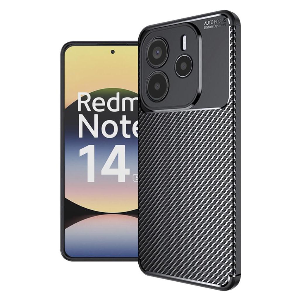 Techsuit - CarbonFiber - Xiaomi Redmi Note 14 5G - Black (Xiaomi Redmi Note 14 5G) (56364918)