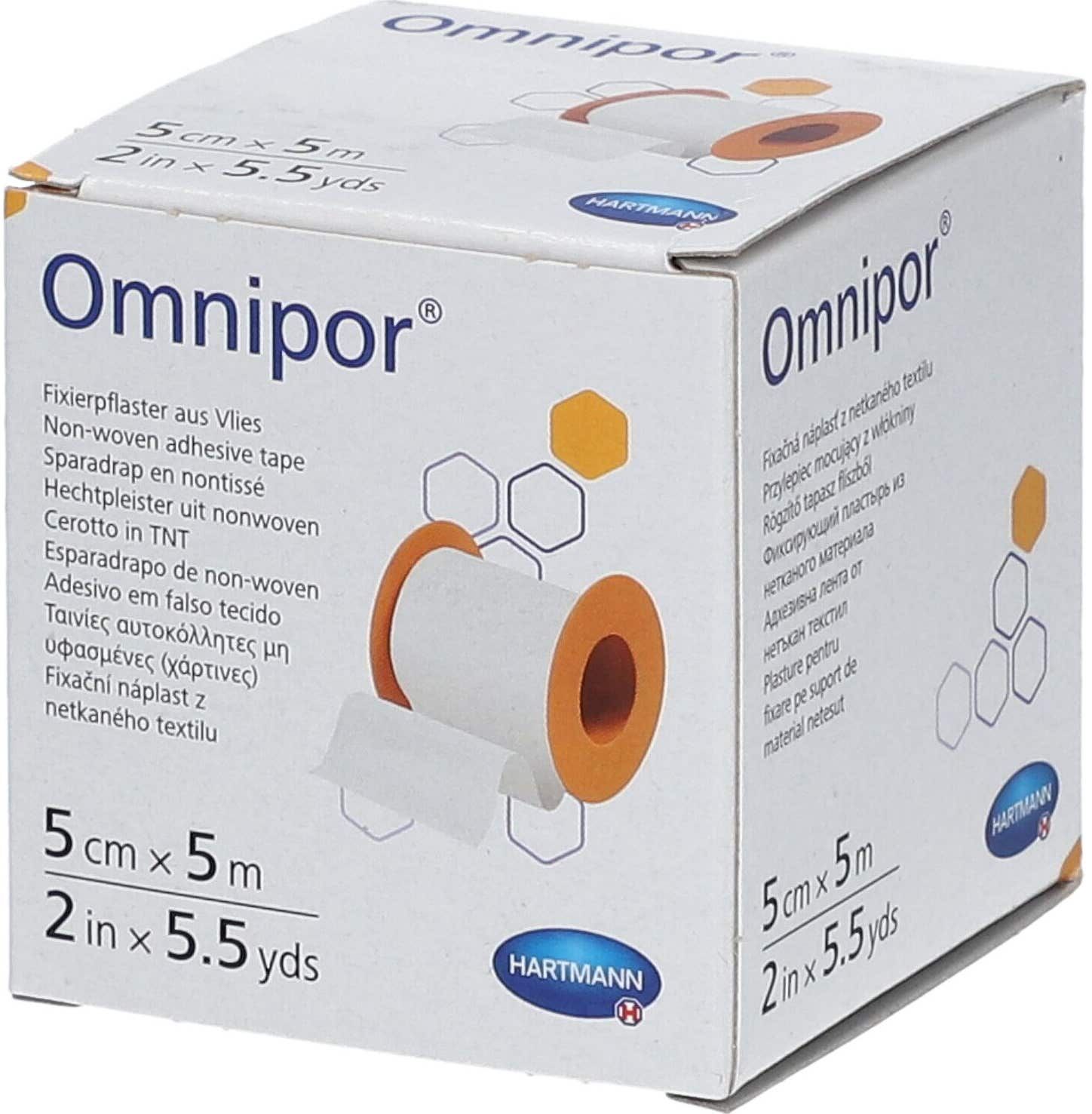 OMNIPOR Esparadrapo Papel Blanco 5x5 cm 1 ud