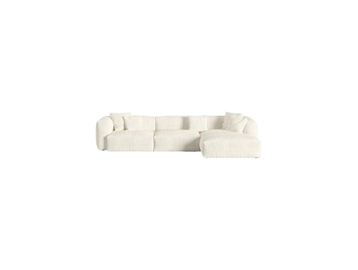 Modulares, 4-Sitzer Design Ecksofa „Martina“ Bouclé Ivory Micadoni