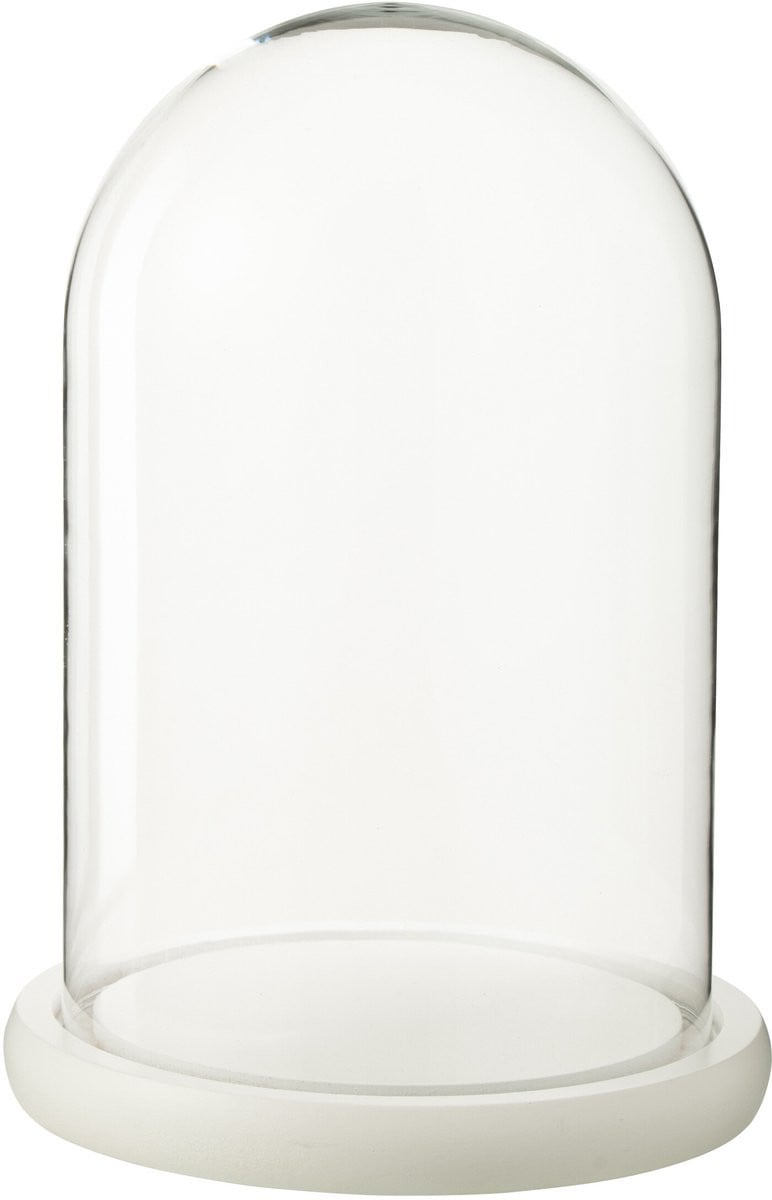 J-Line Decoratieve stolp van glas in wit, medium