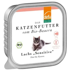 defu Nassfutter Katze Lachs Sensitive bio 100g
