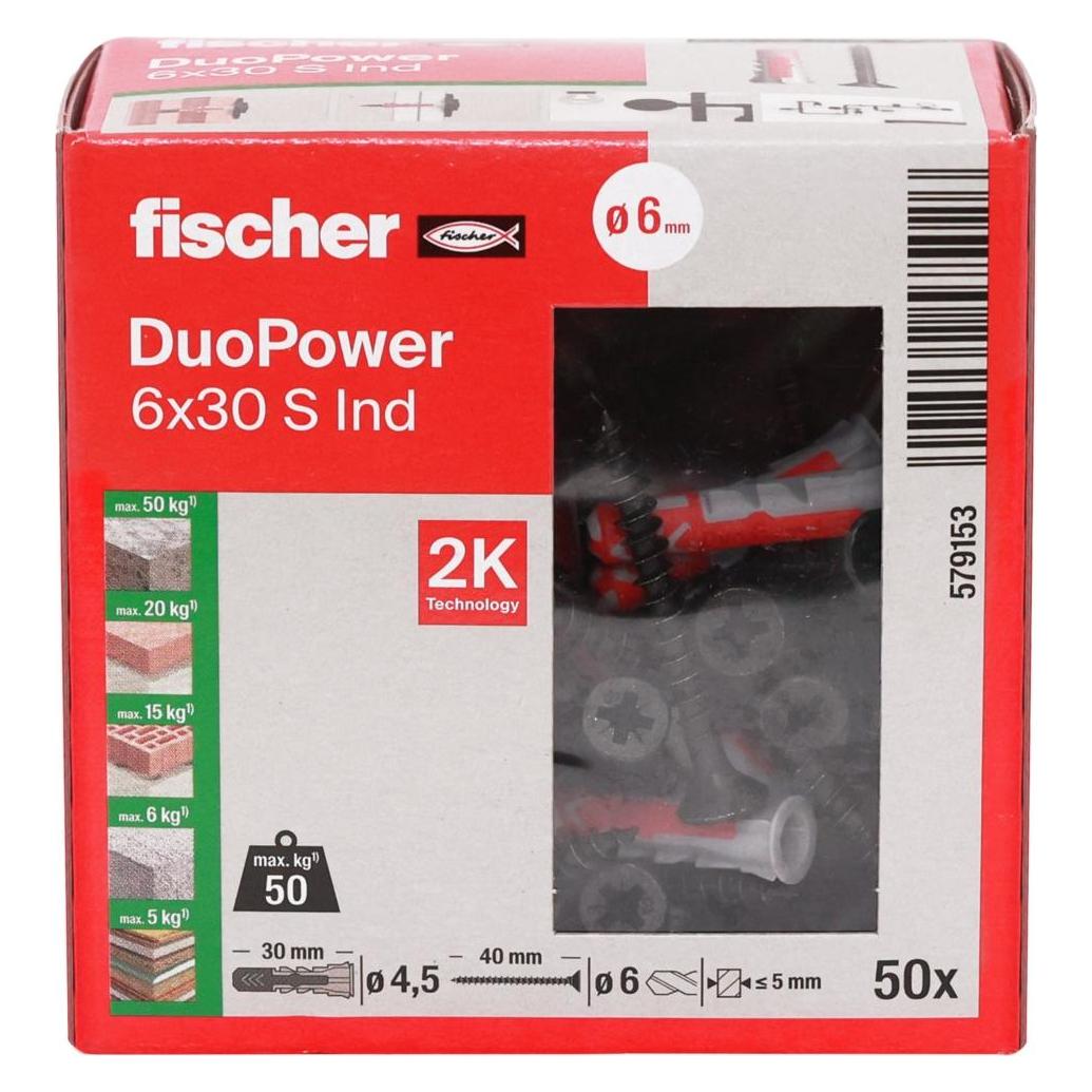 Fischer DuoPower 6x30 S Ind (50 Stk.) (579153)