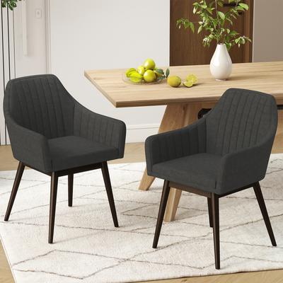 Lirago Dining Chairs Set of 2 Upholstered Accent Chairs with Comfy Padded Backrest and Seat