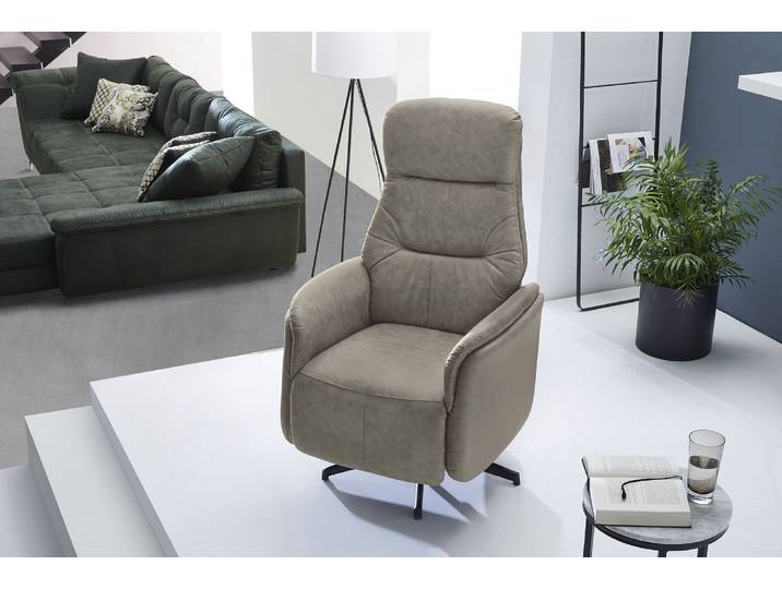TV-Sessel JOCKENHÖFER GRUPPE Doro, B: 73 cm, Sitzhöhe: 50 cm , grau (grau, beige), B:73cm H:116cm T:75cm, Sessel, TV-Sessel, elektr. Relaxfunktion, 2 Motoren, separate Steuerung Fuss- & Rückenteil