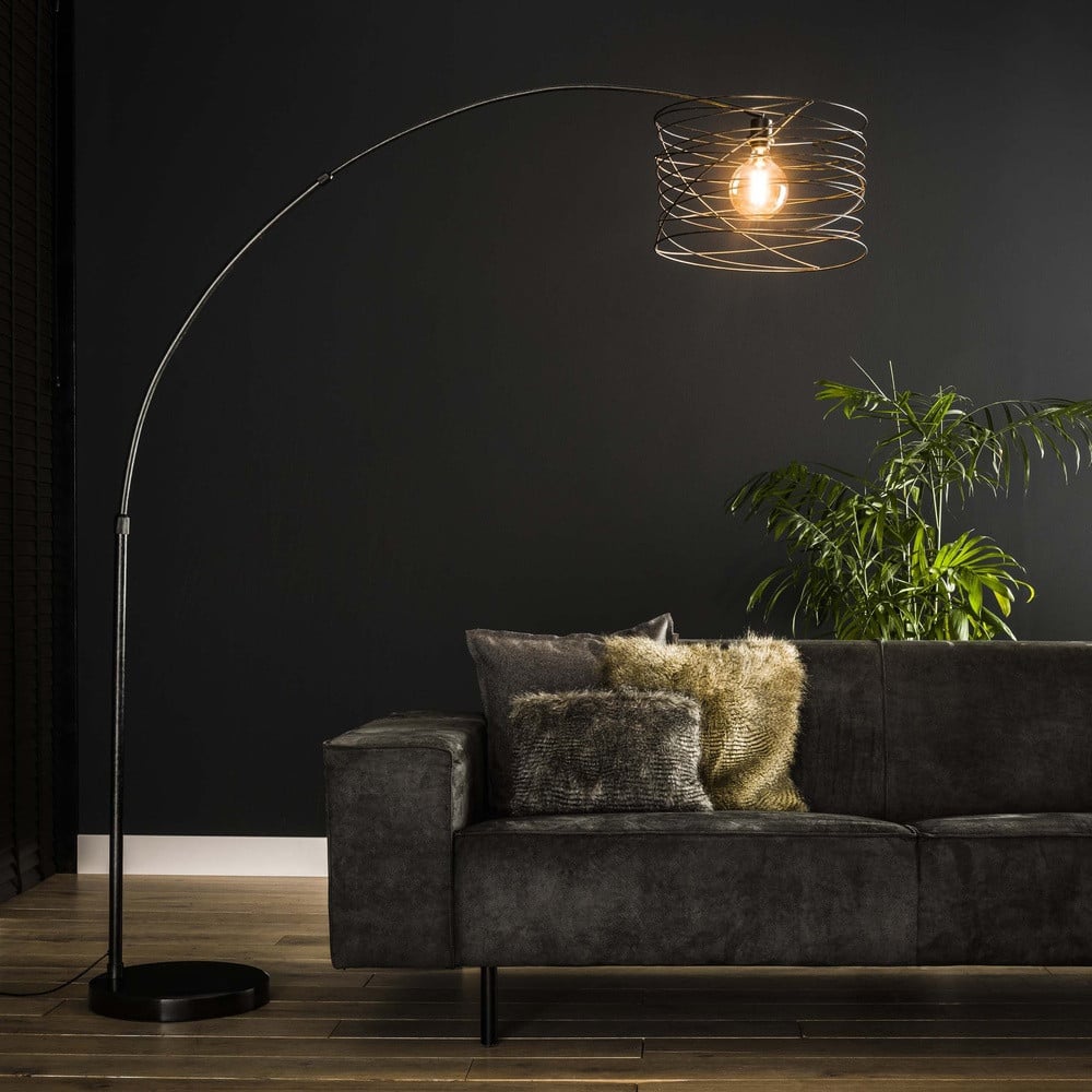 Lyora Booglamp Curl met draad kap in zwart