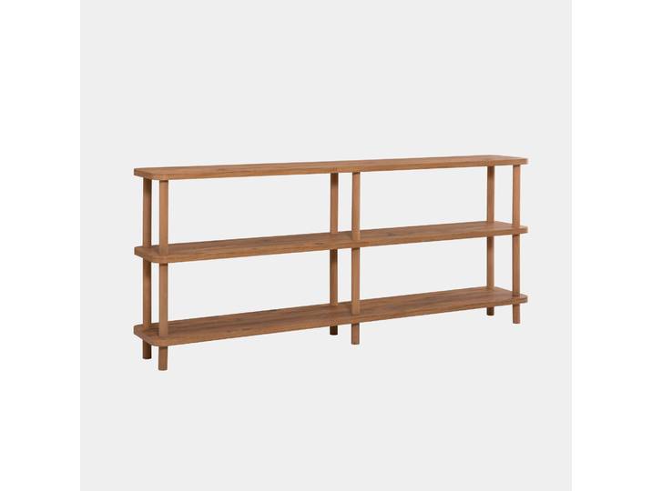 Bibliothèque en bois Zen - 180 x 35 x 75 cm - Marron