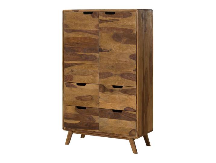 Buffet Haut Sheesham Natur Sablé 90x40x145 (bxtxh) Partiellement Assemblé Malmö 2 210