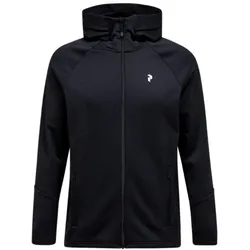 Peak Performance Herren Rider Essentials Midlayer Zip Hood Black / black - schwarz - M - M