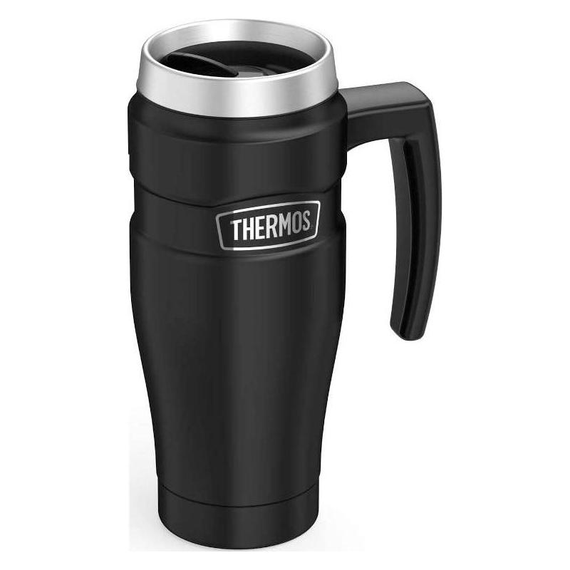 Thermos Style Waterproof thermohrnek with handle - matt black 470 ml (0.47 l) (42289225)