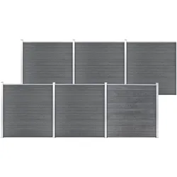 vidaXL Gartenzaun WPC 1045x186 cm Grau
