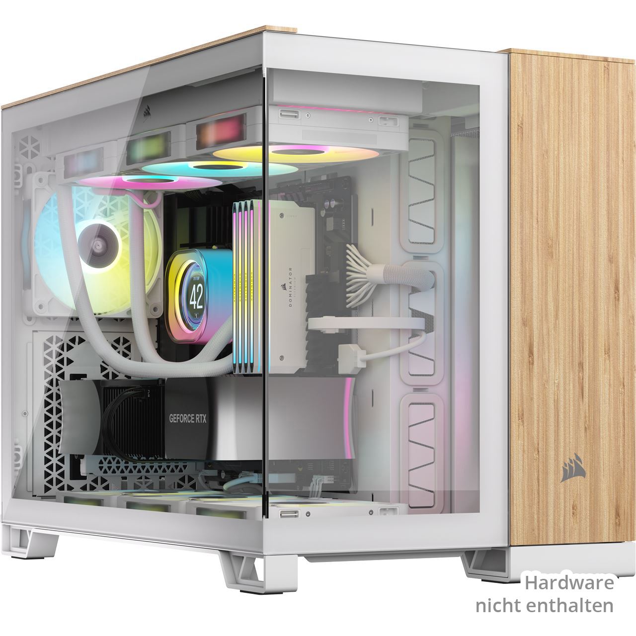 Corsair 2500X Mini Tower ohne Netzteil weiss/braun
