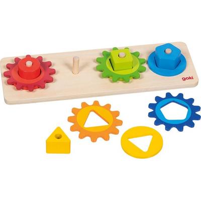 Sortierspiel Formen mit Zahnrädern