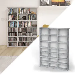 VICCO Medienregal Jukebox CD DVD Bluray Regal Standregal Regalwand Beton