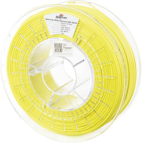 Spectrum Filaments 81547 PETG Premium High Speed Filament PETG Highspeed Filament, chemisch beständig 1.75mm 1000g Sulfur Yellow