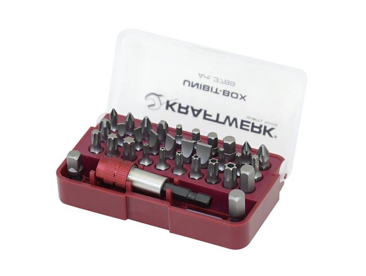 Bit-Set KRAFTWERK, silber (weinrot, silberfarben), Metall, Bits, Bit-Set