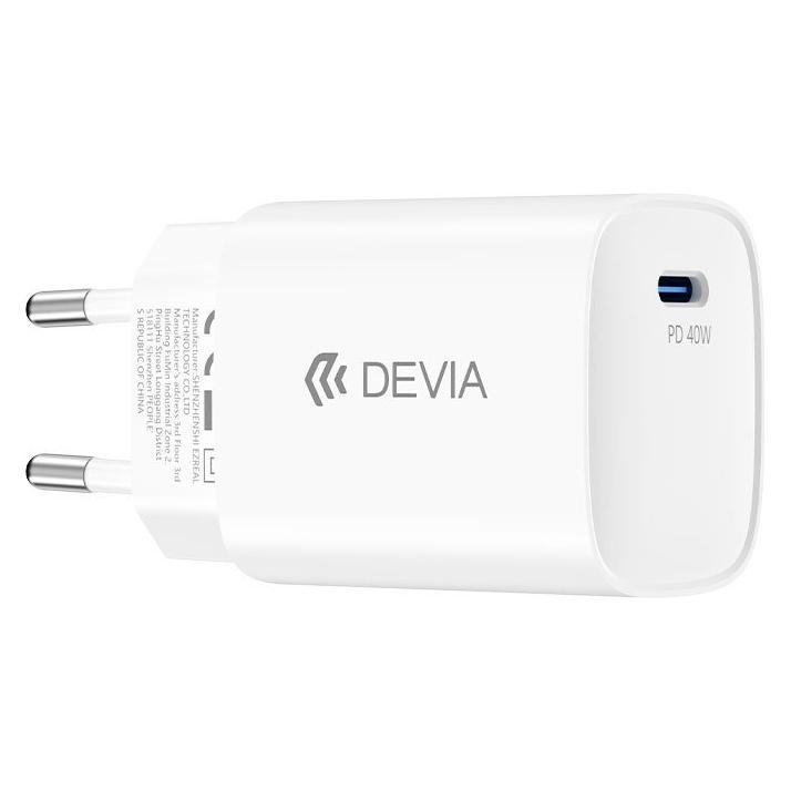 Devia Ultra6 PD Dynamic Charger 40 W bílá / Síťová nabíječka / USB-C / PD / max. 60 W (40 W) (6942297141285)