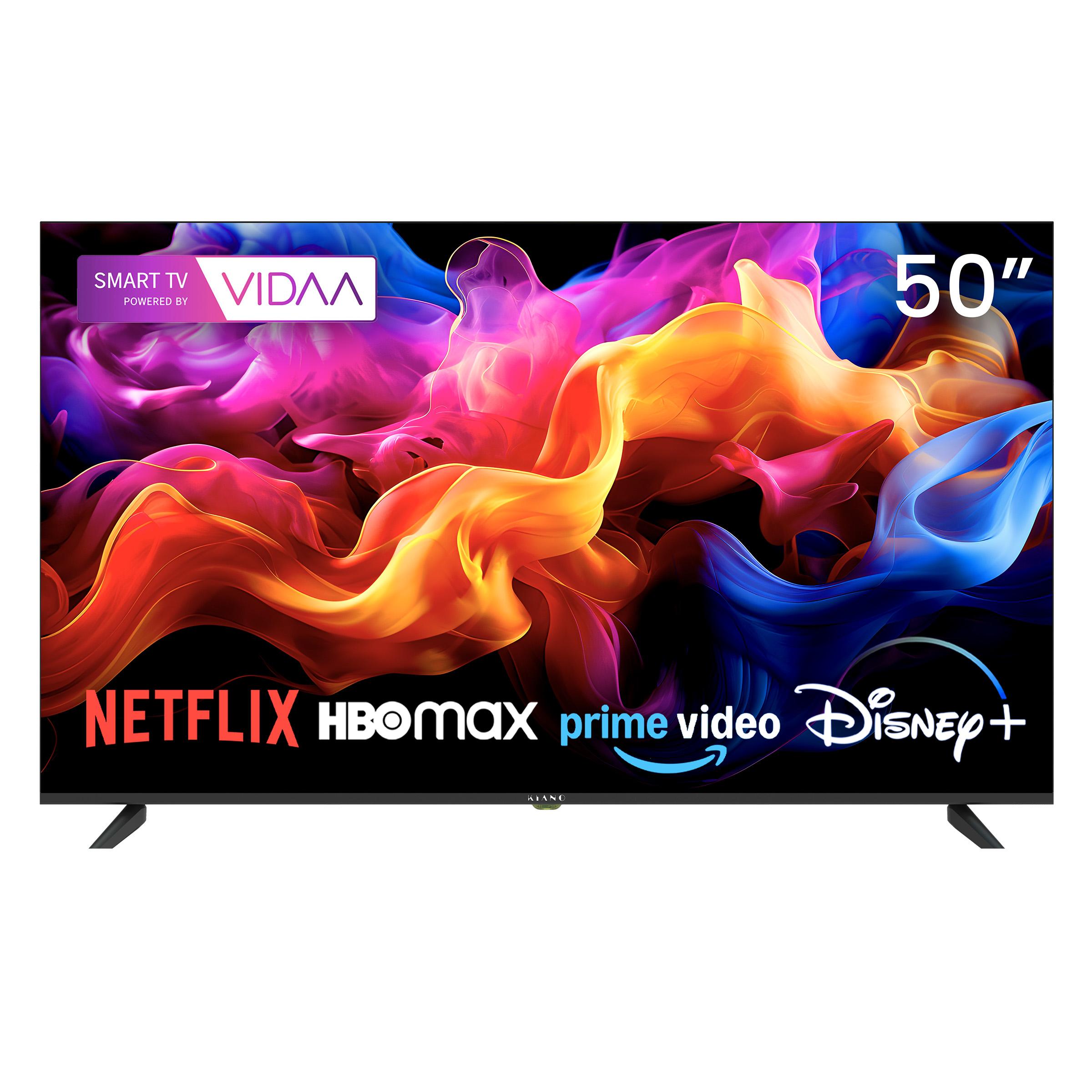 Kiano Elegance 50 Zoll (127 cm) Fernseher, 4K UHD (3840x2160), Smart TV VIDAA, DLED, WLAN, Miracast, PVR-Recorder, DVB-T2/S2