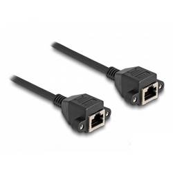 Delock 80197 RJ50 Patchkabel Kabel S/FTP 0.25 m Schwarz Geschirmt 1 St.