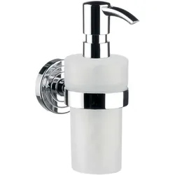 Emco Polo Seifenspender 072100102 chrom, Behälter Kunststoff weiß, Dosierpumpe Kunststoff, 245ml