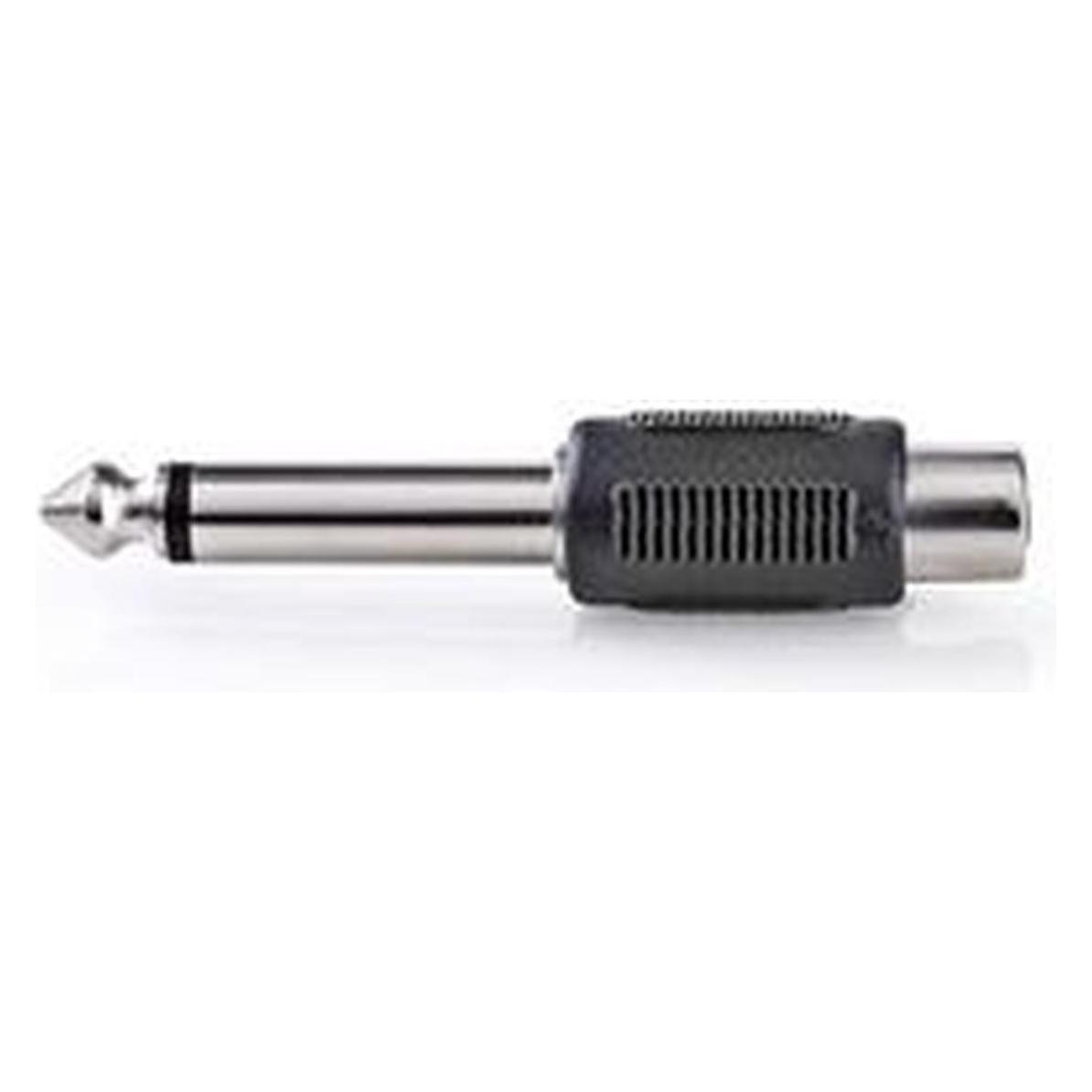 Nedis Audio Mono Mac ho Adapter 6.35 mm - RCA Hembr (Klinkenadapter) (CAGB23935BK)