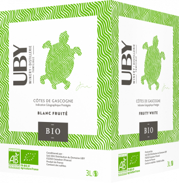 BIB 3L - Blanc BIO - UBY - Côtes de Gascogne - Weisswein - 3L