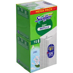 Swiffer Ersatztücher Bodentücher mit Duft, Nachfüllpack, trocken, 72 Tücher, 72 Stück
