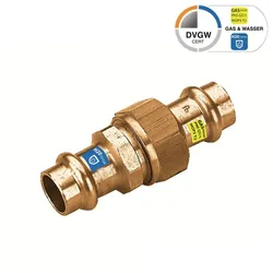 Sanpro Fitting - Pressfitting Kupfer Verschraubung flachdichtend, Größe V 12